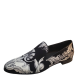 Versace Mens Shoes Barocco Print Leather Dress Loafers 13D US 46EU Black White from Affordable Designer Brands