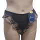 Whimsy by Lunaire Women's Sevilla Boy short panties Black Taupe Xlarge Affordable Desigenr Brands