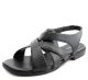 White Mountain Chef Flat Sandals Black