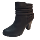 White Mountain Womens Shoes Spade Block Heel Cushioned Ankle Booties 8W Black from Affordable Designer Brands