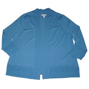 Charter Club Open-Front Cardigan Smokey Sky XLarge