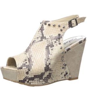 Carlos by Carlos Santana Womens Marcia City Sandals Grey Natural Faux Leather 8.5 M Affordable Designer Brands
