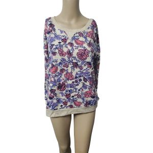 Hippie Rose Juniors Printed Pullover Sweater Heather Oatmeal Medium Affordable Designer Brands