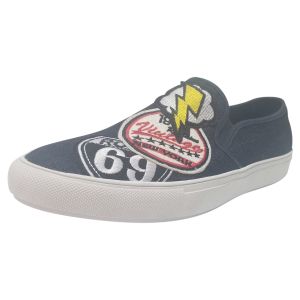 Steve Madden Mens Wasdin Slip-On Sneakers Navy Fabric 9 Affordable Designer Brands