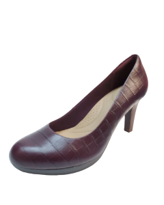 Clarks Of England Womens Dress Shoes Adriel Viola High Heel Pumps 8.5M Burgundy Affordable Designer Brands