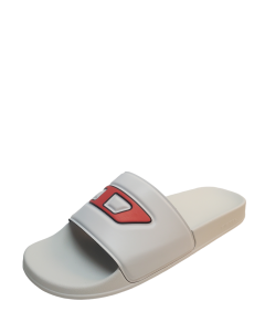 Diesel Mens  Shoes SA-Mayemi D Slip On Comfort Slide Sandals 10M White Red from Affordable Designer Brands