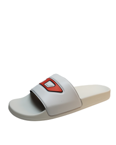 Diesel Mens  Shoes SA-Mayemi D Slip On Comfort Slide Sandals 12.5M White Red from Affordable Designer Brands