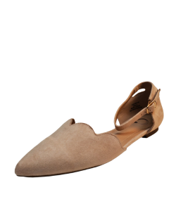 Journee Collection Womens Shoes Lana Pointed toe Ballet Flats 8M Beige Nude from Affordable Designer Brands