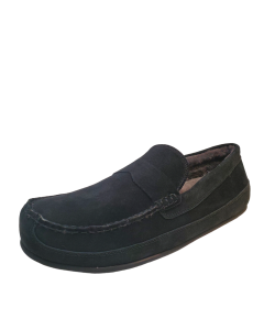 Vince Mens Gibson Suede Leather Slip On Sheepskin Fur lined Loafers 10M Black from Affordable Designer Brands