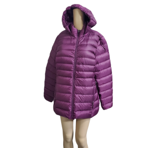 32 Degrees Women's Packable Hooded Down Puffer Coat  Beach Plum Red Large from Affordable Designer Brands