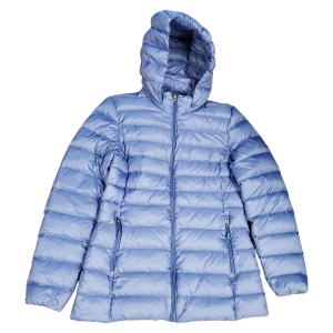 32 Degrees Women's Packable Hooded Down Puffer Coat  Colony Blue Medium
