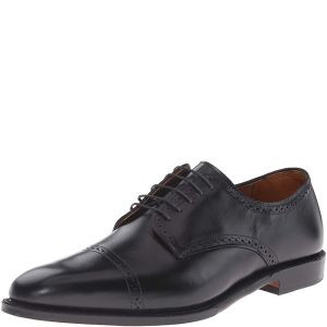 Allen Edmonds Mens Leather Dress Shoes Yorktown Lace Cap-Toe Brogue Trim  Oxford Black 8.5D Affordable Designer Brands