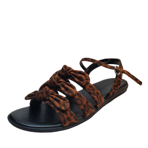 Aerosoles Womens Casual Shoes Warsaw Open Toe Strappy  Sandals Brown Leopard Combo 10.5M Affordable Designer Brands
