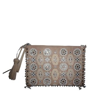 Angel By L. Martino Large Clutch Natural 