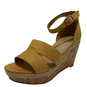 American Rag Women's Tarrah Synthetic Gold Wedge Sandals 7.5M Affordable Designer Brands