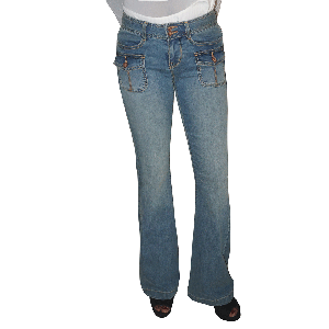 American Rag Double-Button Flare-Leg Jeans Pant