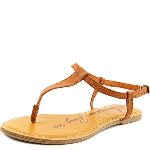 American Rag Krista Womens T-Strap Manmade Flat Sandals Affordable Designer Brands brown
