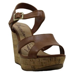 American Rag Womens Rochelle Manmade Cognac Platform Wedge Sandals 7.5 M from Affordable Designer Brands