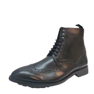 Anthony Veer Mens Ankle Boots Grant Leather Wingtip Dress Boots Black 13D from Affordable Designer Brands