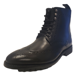 Anthony Veer Men's Dress Boots Grant Wingtip Boots Black 8.5D from Affordable Designer Brands