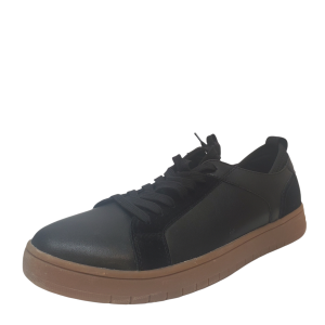 Bar III Men's Ventura Black Leather and Suede Sneakers 12 M Affordable Designer Brands
