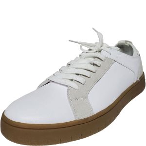 Bar III Men's Ventura White Leather and Suede Sneakers 10 M Affordable Designer Brands
