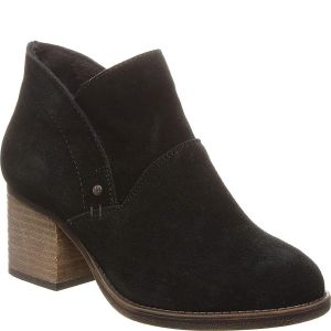BEARPAW Women's Onyx Booties Suede Charcoal 9M Affordable Designer Brands
