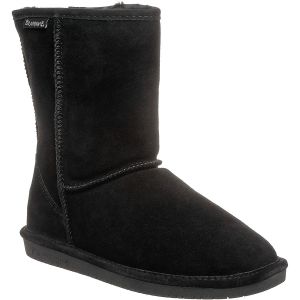 BEARPAW Emma Short Winter Boots Suede Black 6M Affordable Designer Brands