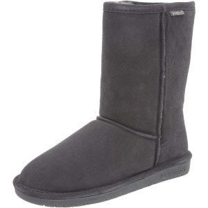 BEARPAW Emma Short Winter Boots Suede Med Gray 8M from Affordable Designer Brands
