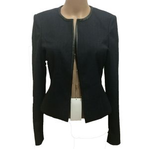 BOSS Women's  Jileo Collarless Jacket Size 2 Grey