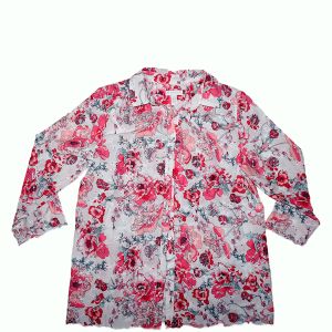 Charter Club Cotton Floral-Print Eyelet Shirt Affordable Designer Brands