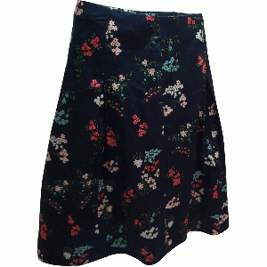 Charter Club Cotton Printed Skirt Intrepid Blue Floral Combo 14