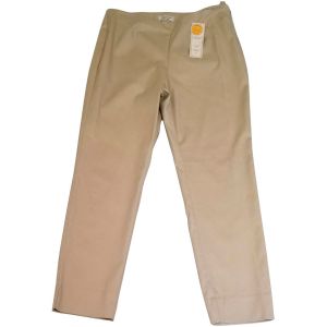 Charter Club Solid Tummy Control Ankle Pants Beige Sand Size 6