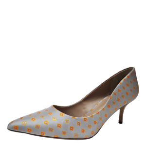 CHARLES by Charles David Women's Addie Pumps Grey Multi Diamond Print 8 M from Affordable Designer Brands