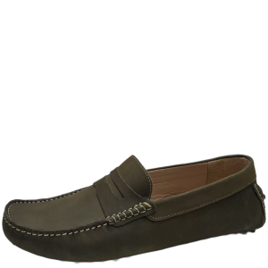 Carlos by Carlos Santana Men's Ritchi Penny Loafers Nubuck Olive Green 9.5D Affordable Designer Brands