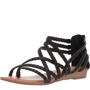Carlos by Carlos Santana Womens Amara Synthetic Black Sandals 5 M from Affordable Designer Brands