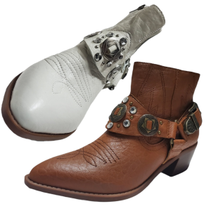 Carlos by Carlos Santana Womens Marlene Leather Cowboy Western Boots Affordable Designer Brands
