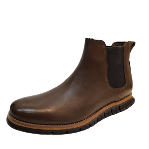 Cole Haan Mens Shoes Zerogrand Leather Waterproof Chelsea Boots 11M Morel Brown from Affordable Designer Brands