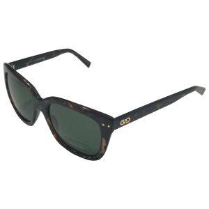 Cole Haan Wayfarer polorized sunglasses C16144-26 Dark Tortoise frame Green Lens 54x19x145