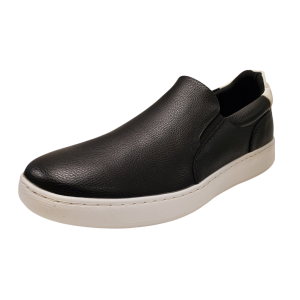 Calvin Klein Men's Fortun Tumbled Smooth Slip on Sneakers Black 11.5M US 45 EU 29.5 MX Affordable Designer Brands