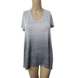 Calvin Klein Performance Haci Open-Back Marled Ombré Trapeze T-Shirt Grey Large Affordable Designer Brands