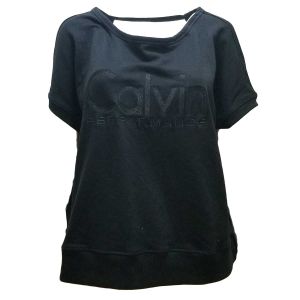 Calvin Klein Performance Open-Back Cropped T-Shirt Black Medium Affordable Designer Brands