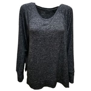 Calvin Klein Plus Size Marled Active Sweatshirt Black 1X
