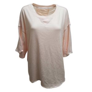 Calvin Klein Performance Plus Size Relaxed Bell-Sleeve Side-Tie Top Blouse  Blush Light Pink 2X