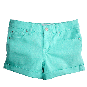 Celebrity Pink Juniors Cuffed Colored Shorts Lucite Green