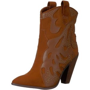 Carlos by Carlos Santana Sterling Western Booties Bourbon 8M from Affordable Designer Brands
