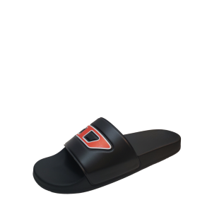 Diesel Mens  Shoes SA-Mayemi D Slip On Comfort Slide Sandals Black Red 12M from Affordable Designer Brands