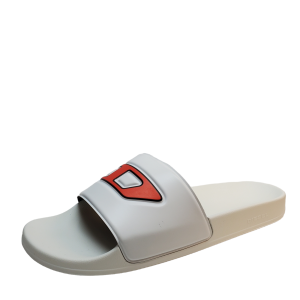 Diesel Mens  Shoes SA-Mayemi D Slip On Comfort Slide Sandals 12.5M White Red from Affordable Designer Brands