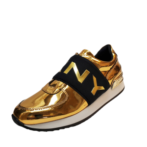 DKNY Womens Casual Shoes Marli Slip On Sneakers 6M Dark Gold from Affordable Designer Brands