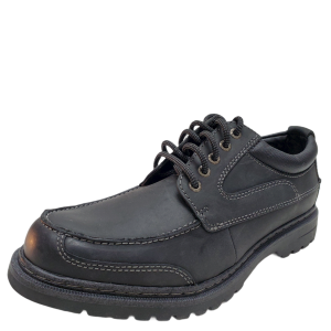 Dockers Mens Overton Moc-Toe Leather Oxfords Black 9.5W Affordable Designer Brands